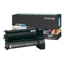 Lexmark Toner alta resa return program ciano C7700CH