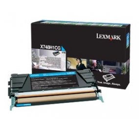 Lexmark Toner alta resa return program X748 ciano X748H1CG