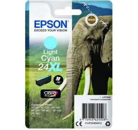 Epson Cartuccia inkjet alta capacit Elefante Claria Photo HD 24XL ciano chiaro C13T24354012