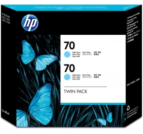 HP Conf. 2 cartucce inkjet blister 70 ciano chiaro CB351A