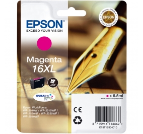 Epson Cartuccia inkjet alta capacit ink pigmentato Penna e Cruciverba DuraBrite Ultra 16XL/blister RS+AM+RF magenta C13T16334020