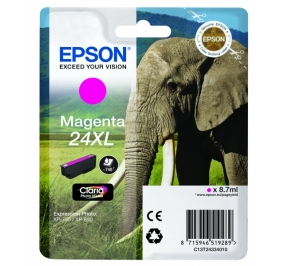 Epson Cartuccia inkjet alta capacit Elefante Claria Photo HD 24XL/blister RS+AM+RF magenta C13T24334020