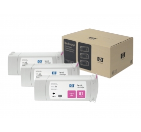 HP Conf. 3 cartucce inkjet dye 81 magenta C5068A