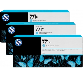 HP Conf. 3 cartucce inkjet 771C ciano chiaro B6Y36A
