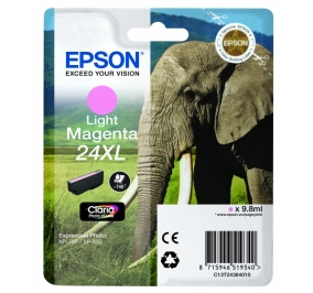 Epson Cartuccia inkjet alta capacit Elefante Claria Photo HD 24XL/blister RS+AM+RF magenta chiaro C13T24364020