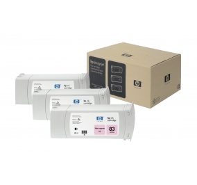 HP Conf. 3 cartucce inkjet dye 83 magenta chiaro C5077A