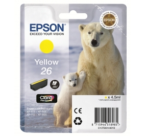 Epson Cartuccia inkjet Orso polare Claria Premium 26/blister RS+AM+RF giallo C13T26144020