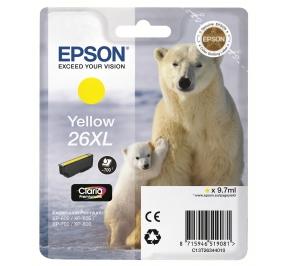 Epson Cartuccia inkjet alta capacit Orso polare Claria Premium 26XL/blister RS+AM+RF giallo C13T26344020