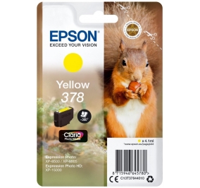 Epson Cartuccia inkjet Scoiattolo Claria Photo HD 378 giallo foto C13T37844010