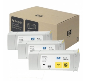 HP Conf. 3 cartucce inkjet dye 83 giallo C5075A