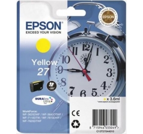Epson Cartuccia inkjet Sveglia DuraBrite Ultra Ink 27/blister RF+AM giallo C13T27044020