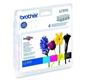 Brother Conf. 4 cartucce inkjet blister 970 nero+ciano+magenta+giallo LC-970VALBP