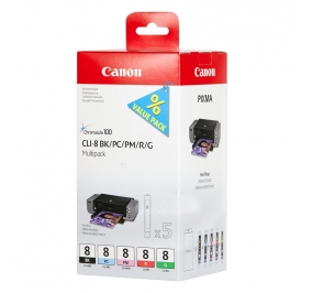 Canon Conf. 5 serbatoi inchiostro blister CLI-8 BK/PC/PM/R/G 5 colori 0620B027