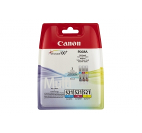 Canon Conf. 3 serbatoi inchiostro blister security Chromalife 100+ CLI-521 C/M/Y ciano+magenta+giallo 2934B011