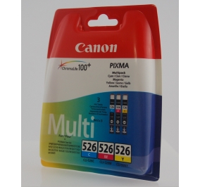 Canon Conf. 3 serbatoi inchiostro blister Chromalife 100+ CLI-526 C/M/Y ciano+magenta+giallo 4541B009