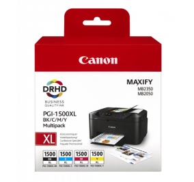 Canon Conf. 4 cartucce inkjet blister Multipack PGI-1500XL BK/C/M/Y nero+ciano+magenta+giallo 9182B004