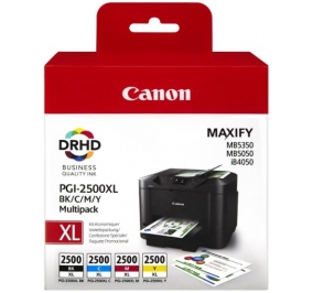 Canon Conf. 4 cartucce inkjet alta densit blister Multipack PGI-2500XL BK/C/M/Y nero+ciano+magenta+giallo 9254B004