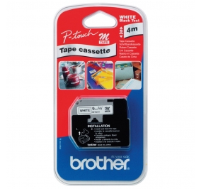 Brother Nastro 9 mm x 8 mt nero-bianco MK221BZ