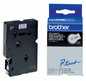 Brother Nastro TC291 nero-bianco TC291