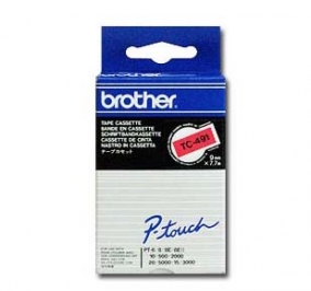 Brother Nastro TC491 nero-rosso TC491
