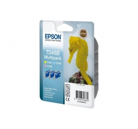 Epson Conf. 3 cartucce inkjet blister A-M T048B giallo+ciano-chiaro+magenta chiaro C13T048B4030