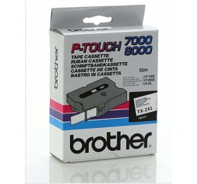 Brother Nastro TX241 nero-bianco TX241