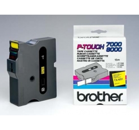 Brother Nastro TX651 nero-giallo TX651