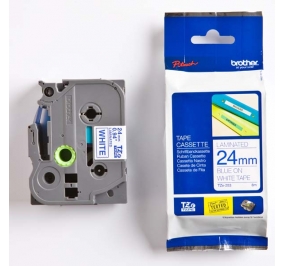 Brother Nastro laminato TZ253/TZE253 blu-bianco TZE253