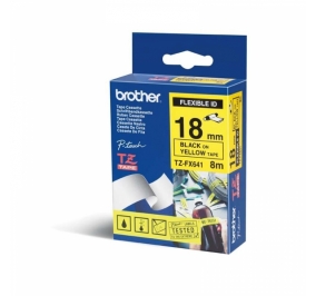 Brother Nastro laminato TZFX641/TZEFX641 nero-giallo TZEFX641
