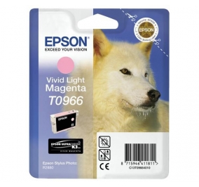Epson Cartuccia inkjet ink pigmentato blister RS+RF Ultrachrome K3 T0966 magenta chiaro vivido C13T09664020