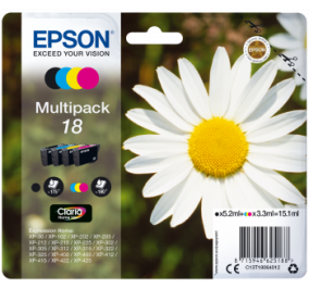 Epson Conf. 4 cartucce inkjet Margherite Claria Home 18 n+c+m+g C13T18064012