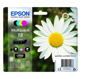 Epson Conf. 4 cartucce inkjet alta capacit Margherite Claria Home 18XL n+c+m+g C13T18164012