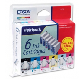 Epson Conf. 6 cartucce inkjet blister RS Stylus Photo T5597 6 colori C13T55974010