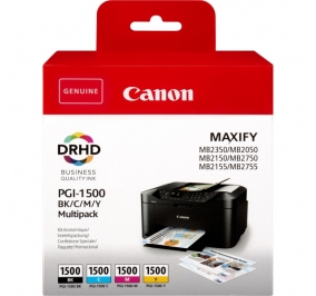 Canon Conf. 4 cartucce inkjet PGI-1500 nero+ciano+magenta+giallo 9218B005