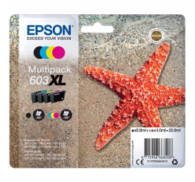 Epson Conf. 4 cartucce inkjet alta resa Stella marina 603XL nero+ciano+magenta+giallo C13T03A64010
