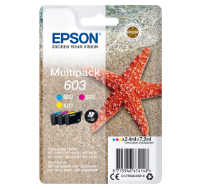 Epson Multipack cartucce inkjet Stella marina 603 ciano+magenta+giallo C13T03U54010