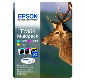 Epson Multipack cartucce inkjet Cervo DuraBrite Ultra T1306 ciano+magenta+giallo C13T13064510