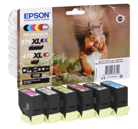 Epson Multipack cartucce inkjet alta capacit Scoiattolo Claria photo HD 478XL 6 colori C13T379D4010