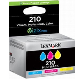Lexmark Conf. 3 cartucce inkjet 210 ciano+magenta+giallo 14L0268E