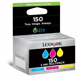 Lexmark Conf. 3 cartucce inkjet return program 150 ciano+magenta+giallo 14N1805E