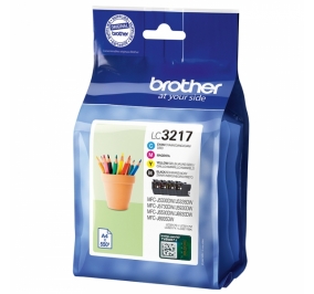 Brother Conf. 4 cartucce inkjet n+c+m+g LC-3217VAL
