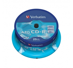 CD REGISTRABILE 52X, CAPACIT� 700 MB / 80 MINUTI TORRE DA 25
