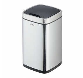 CESTINO NO TOUCH LT.12 CM 24X24X43 H ACCIAIO