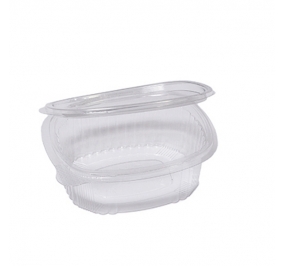 CONTENITORI OVALI IN PET CON COPERCHIO INCERNIERATO 12,2X10,4CM CUKI CF.50
