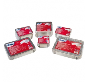 CONTENITORI ALLUMINIO 6 PORZIONI + COPERCHIO CUKI CF.25