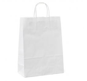 SHOPPERS CARTA 14X9X20CM BIANCO NEUTRO CORDINO CF.25