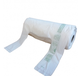 ROTOLO DA 200 SHOPPER BIANCHI MINI 13� 22X50CM 6+6CM MATER-BI