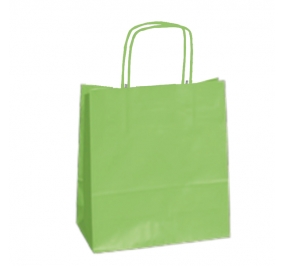 SHOPPERS CARTA KRAFT 18X8X24CM TWISTED VERDE MELA CF.25 Colore verde mela