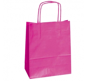 SHOPPERS CARTA KRAFT 18X8X24CM TWISTED MAGENTA CF.25 Colore magenta