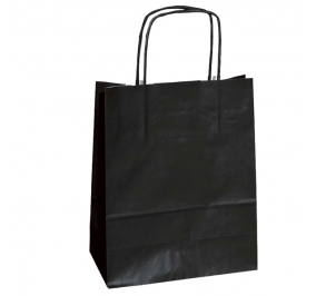 SHOPPERS CARTA KRAFT 45X15X50CM TWISTED NERO CF.25 Colore nero